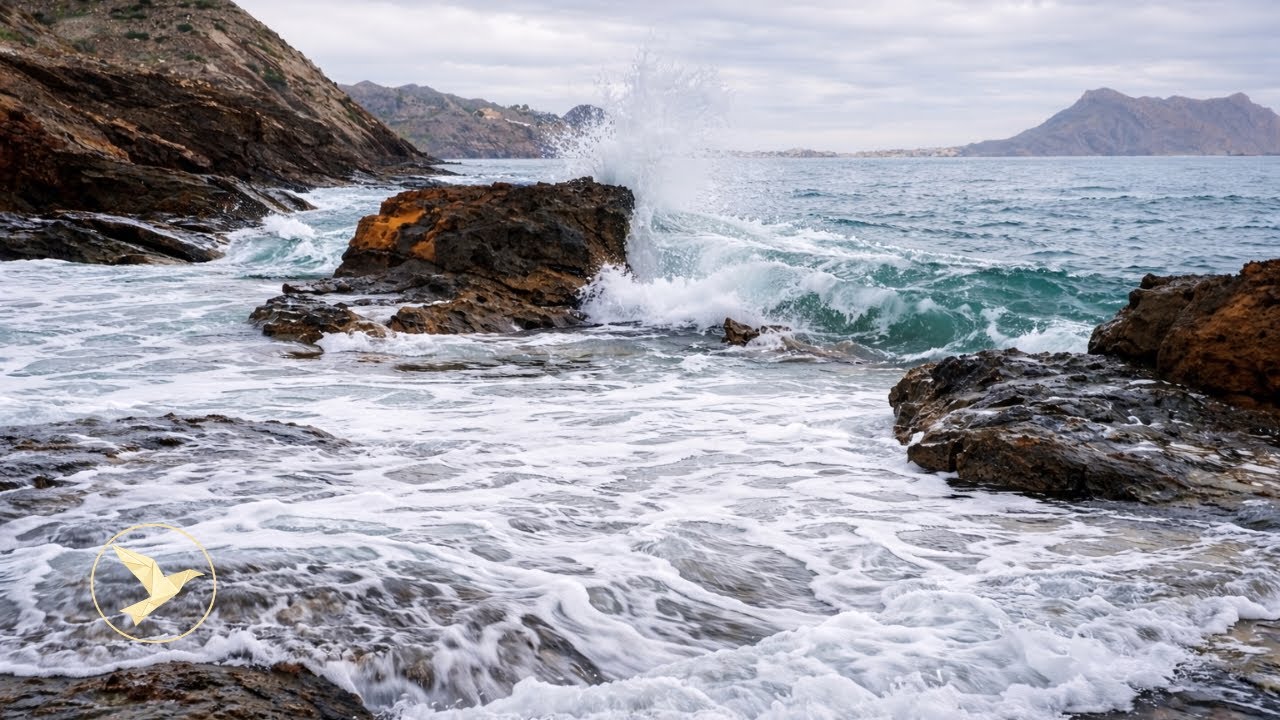 🌊 OCEAN WAVES FOR SLEEPING ALL NIGHT ▷ 11 HOURS DEEP & STEADY RHYTHM 😴