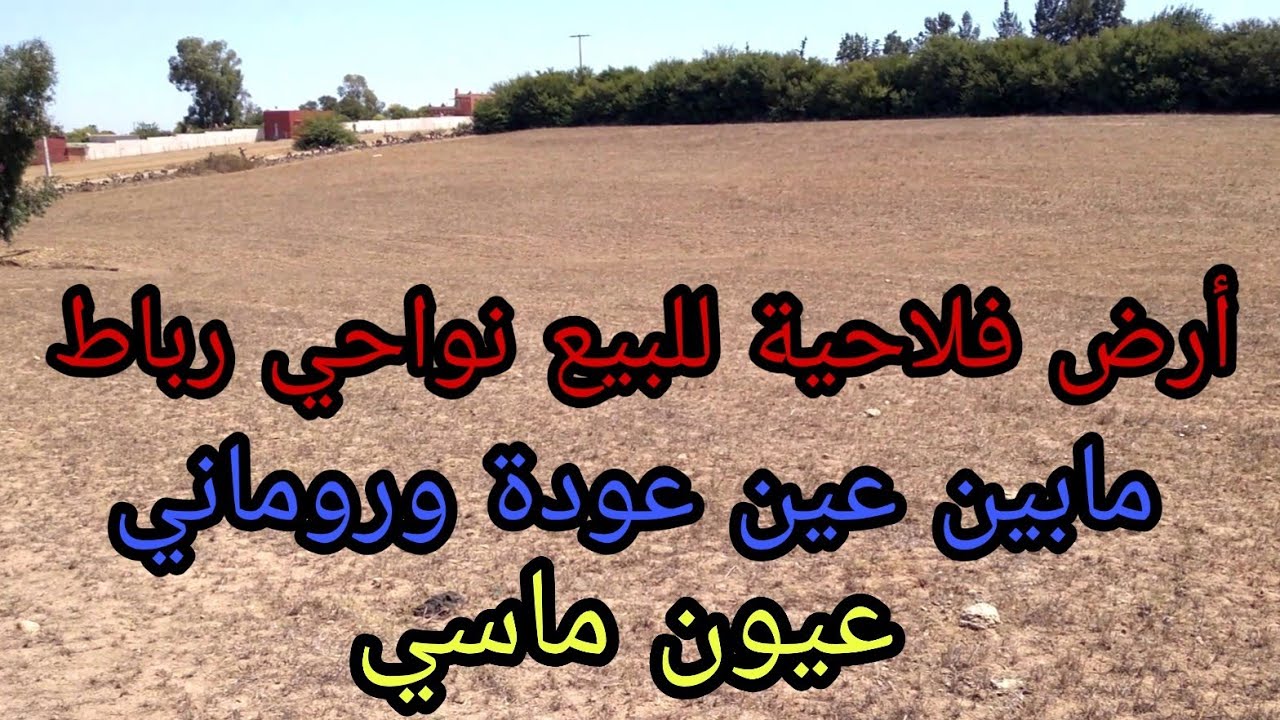 ارض فلاحية للبيع مابين عين عودة وروماني نواحي(رباط) عيون ماسي زعير