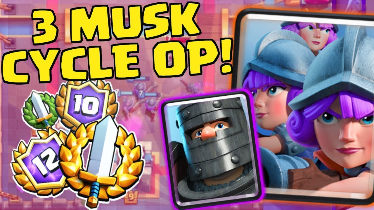 3 MUSK CYCLE = 12 WINS! | 12 Win Grand Challenge Deck | Deck Guide + Live Games | Clash Royale