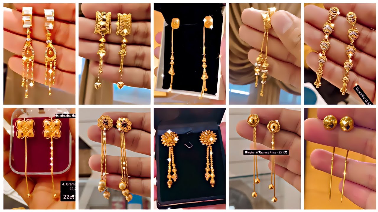 बिलकुल नये |Sui Dhaga Earrings Gold Design | Long Earrings Design Gold | Gold Earrings Design EP #59