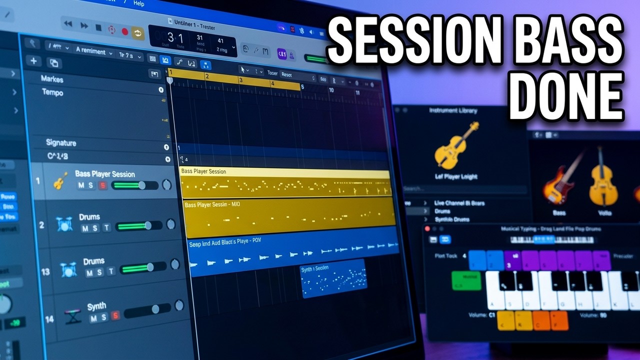 LOGIC PRO 12 UPDATE - NEW STUDIO BASSES SESSION PLAYER PACK | BEAT MAKING BASICS