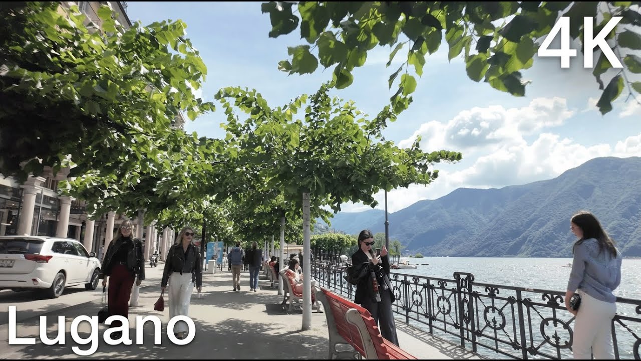 One of Switzerland’s Most Beautiful Cities in Summer ☀️ | Lugano 4K 🇨🇭
