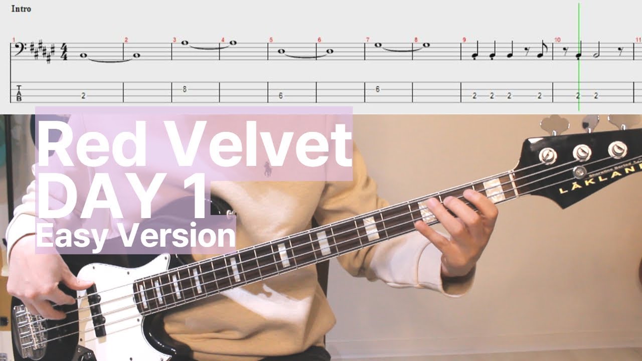 누구나 해볼 수 있는 쉬운 버전!│Red Velvet - DAY 1│Easy Version│BASS TAB│