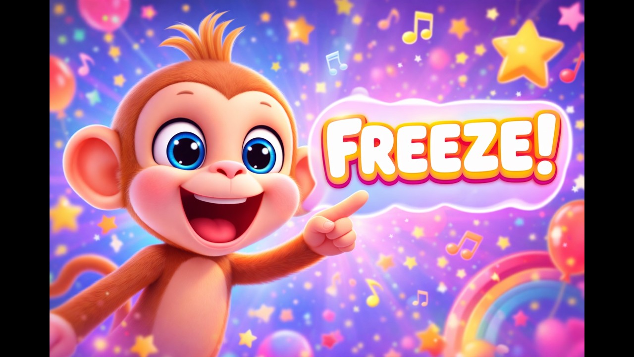 FREEZE! 🧊 Animal Freeze Dance Song for Kids| Animals Go FREEZE! | Dance Song for Kids