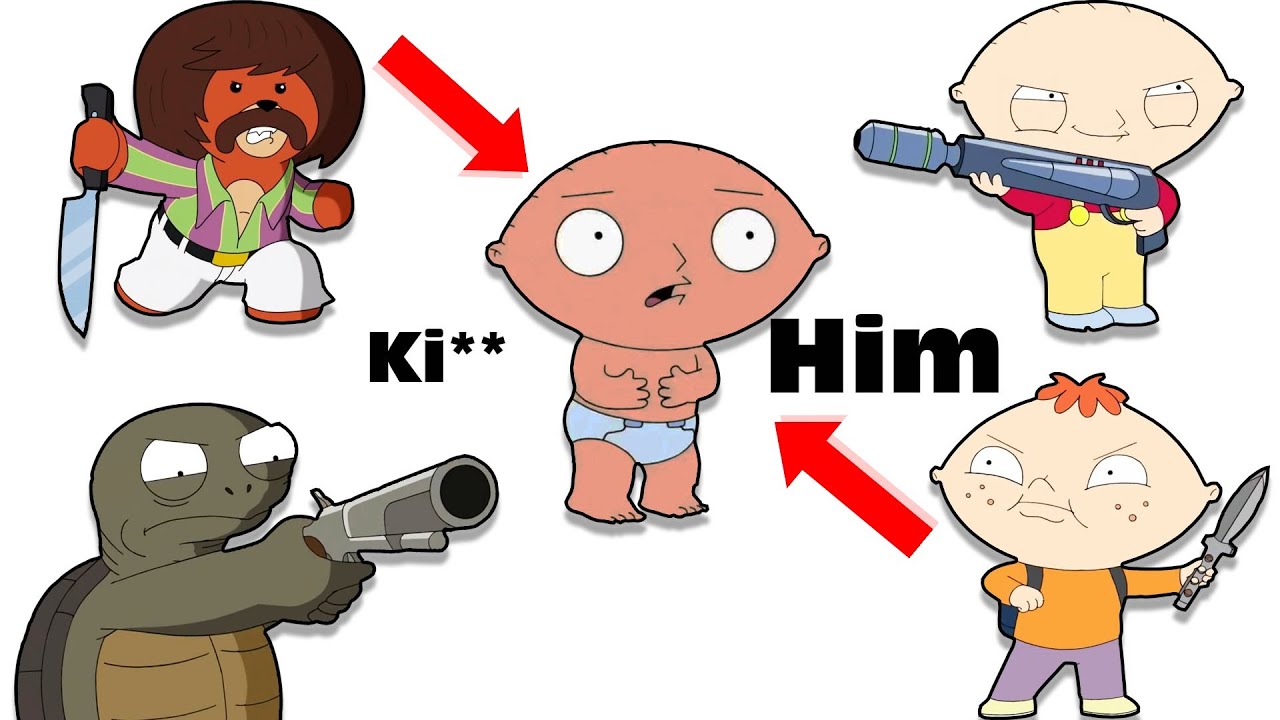 Every evil character Stewie's ever faced