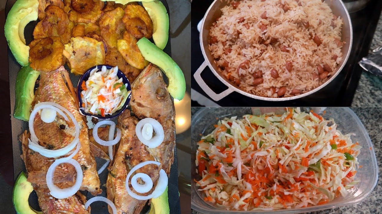 BEST HAITIAN FOOD RECIPES : Fried Snapper, Pikliz, Plantains, Creole rice| Vlogmas 14