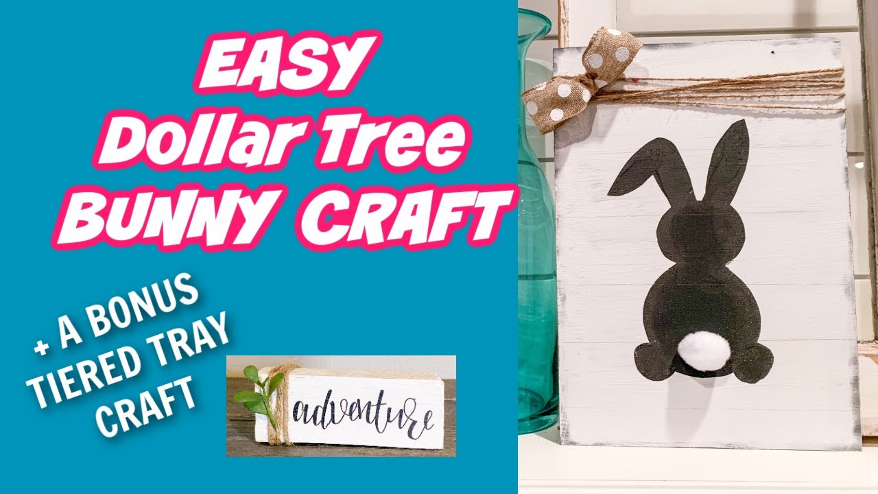 Easy Dollar Tree Bunny Sign  |  Our Gray House