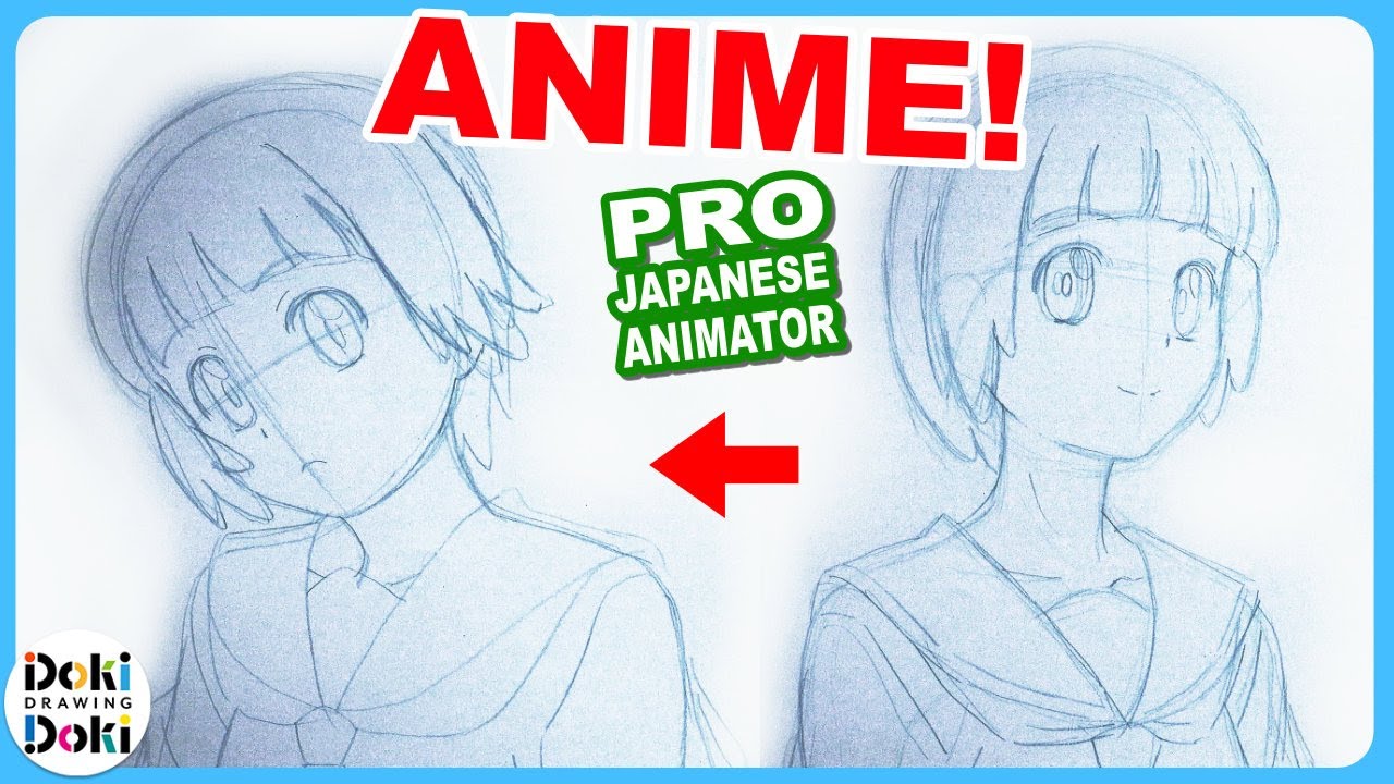 Anime Head Turn + Hair Flick!｜Japanese PRO Animator Draws