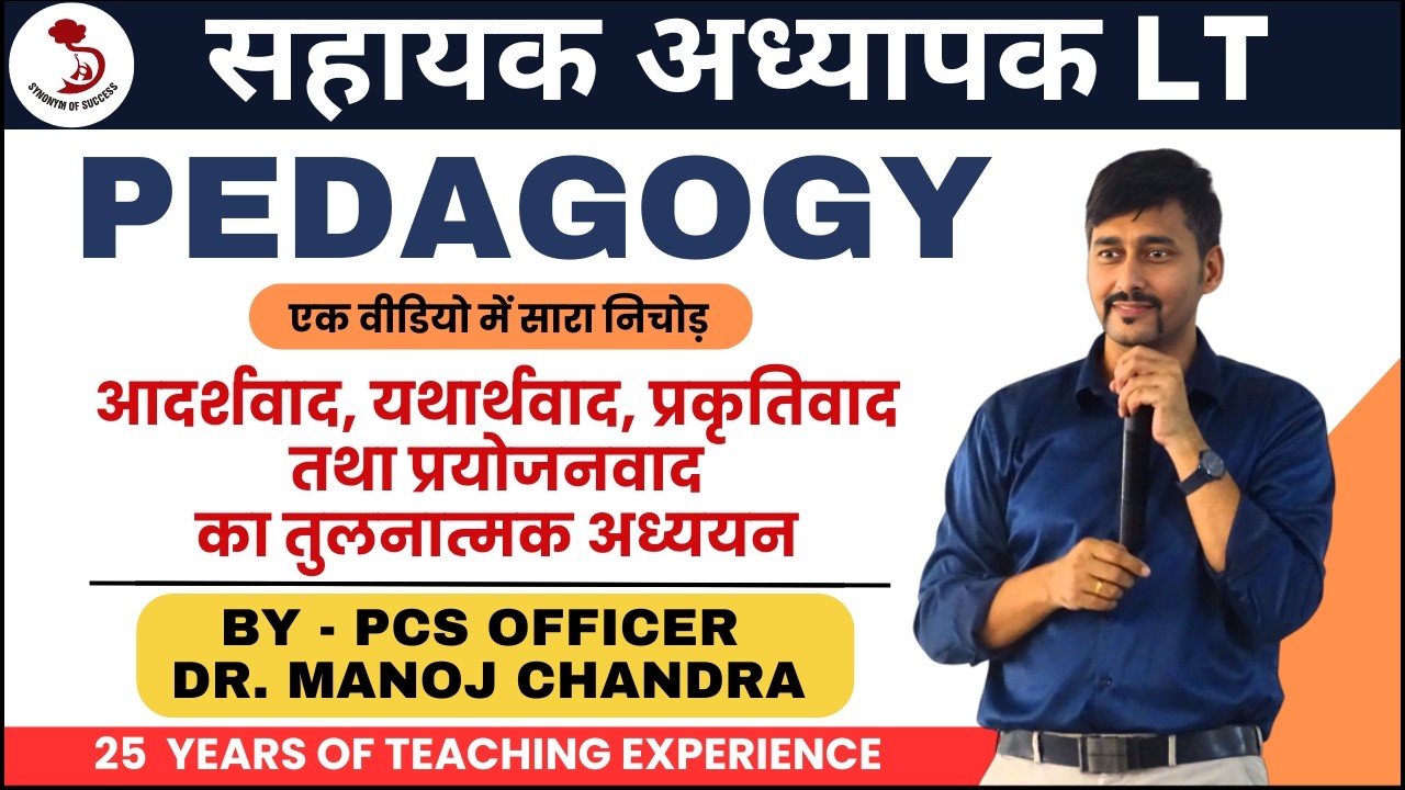आदर्शवाद, यथार्थवाद, प्रकृतिवाद तथा प्रयोजनवाद का तुलनात्मक अध्ययन | UTTARAKHAND LT PEDAGOGY |