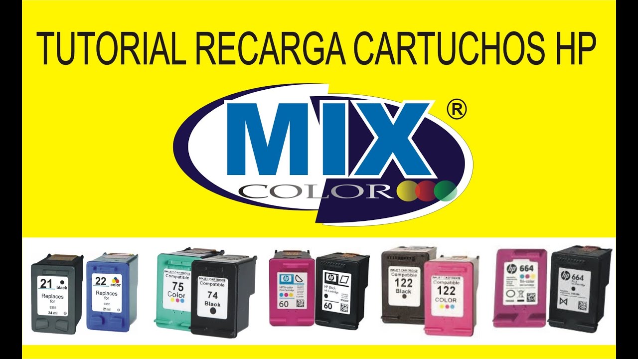 Video Completo Recarga Cartucho HP 667 662 664 122 901 60 74 75 92 93 94 56 57 21 22 675 Black Color