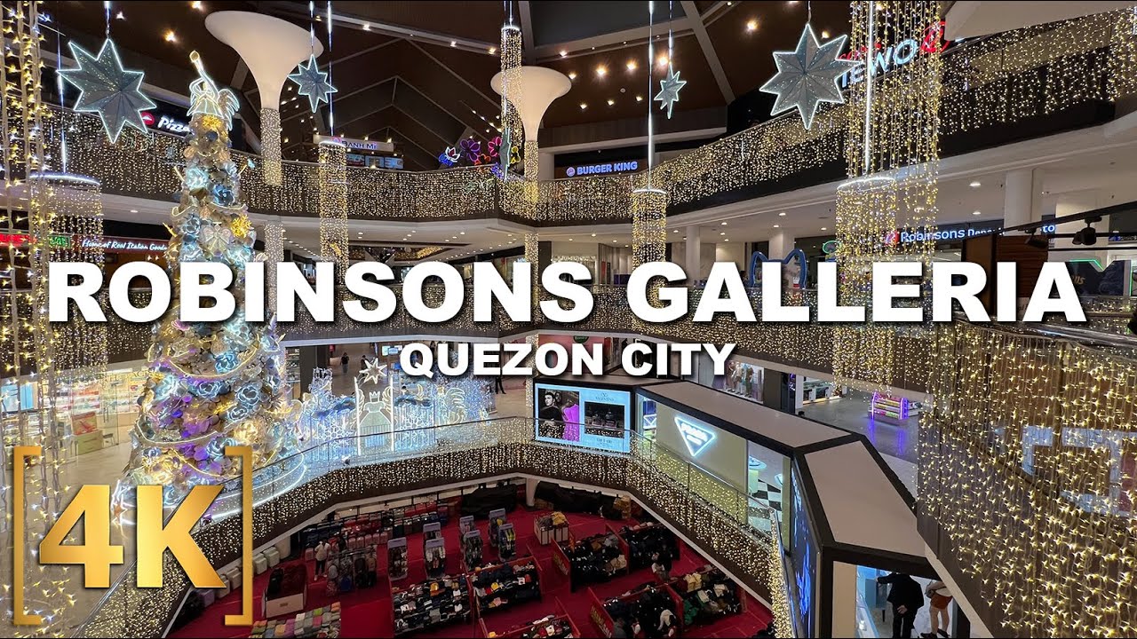 Christmas Walk at Robinsons Galleria | The Oldest Robinsons Mall | Walking Tour | 4K | Philippines