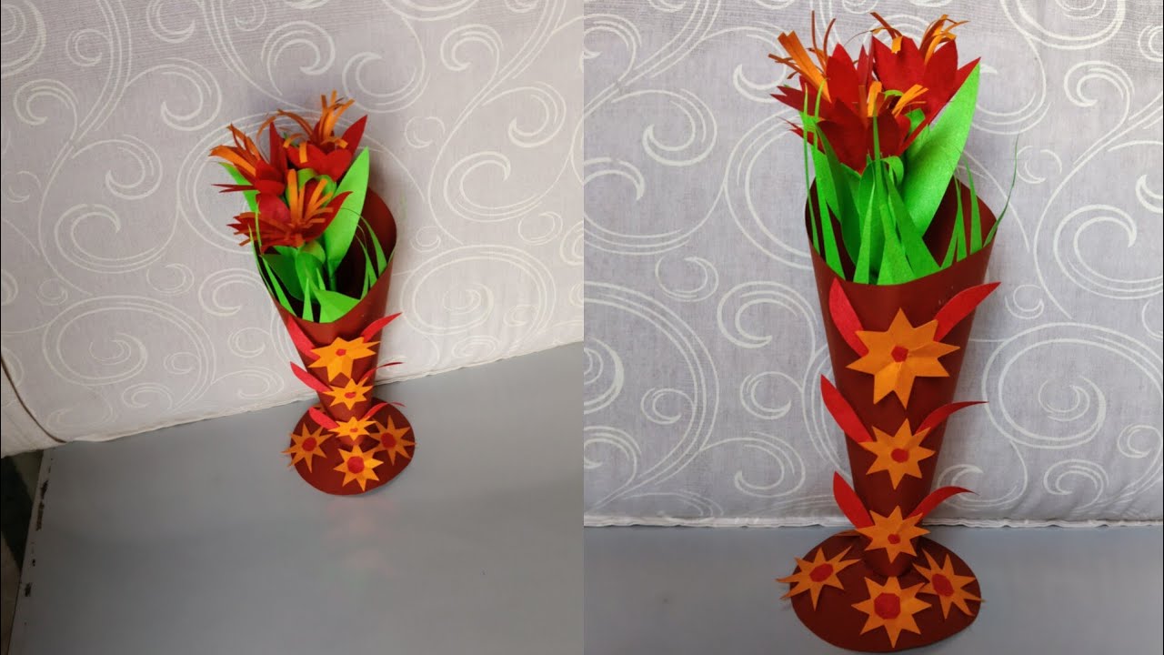 How to make flower pot flower pot kaise banate hain handmade flower pot