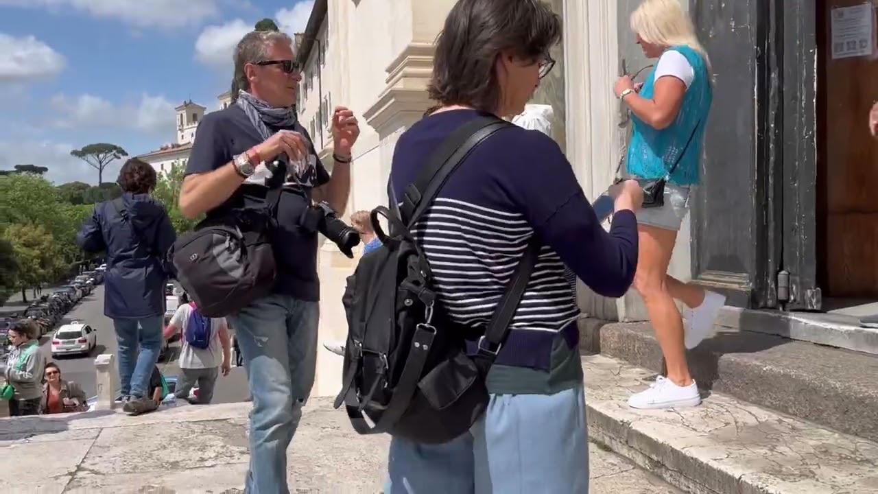 Climbing on Spanish Steps in Rome, Italy 11 May 2023