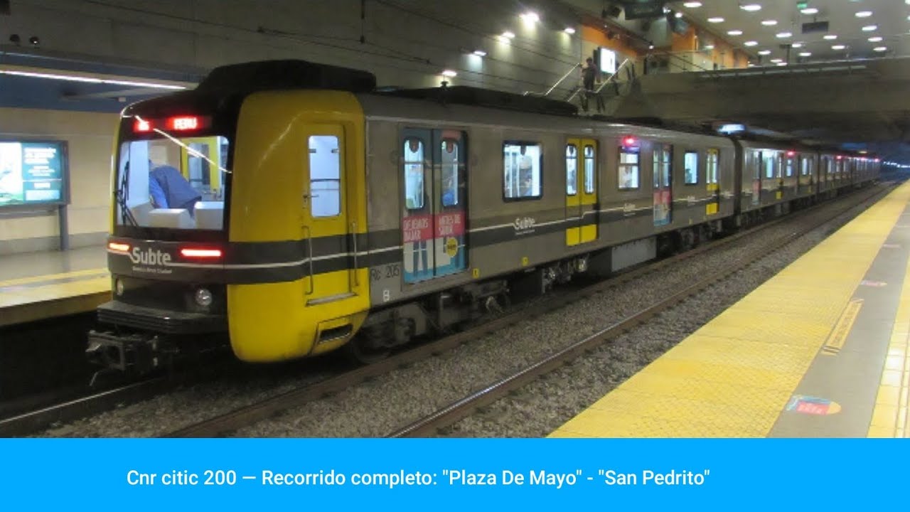 Subte línea A - Recorrido completo: 