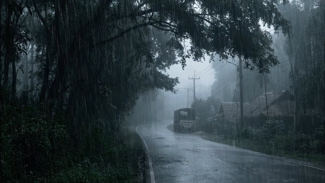 Relieve Stress and Sleep Well with The Sounds of Heavy Storm Night on a Road