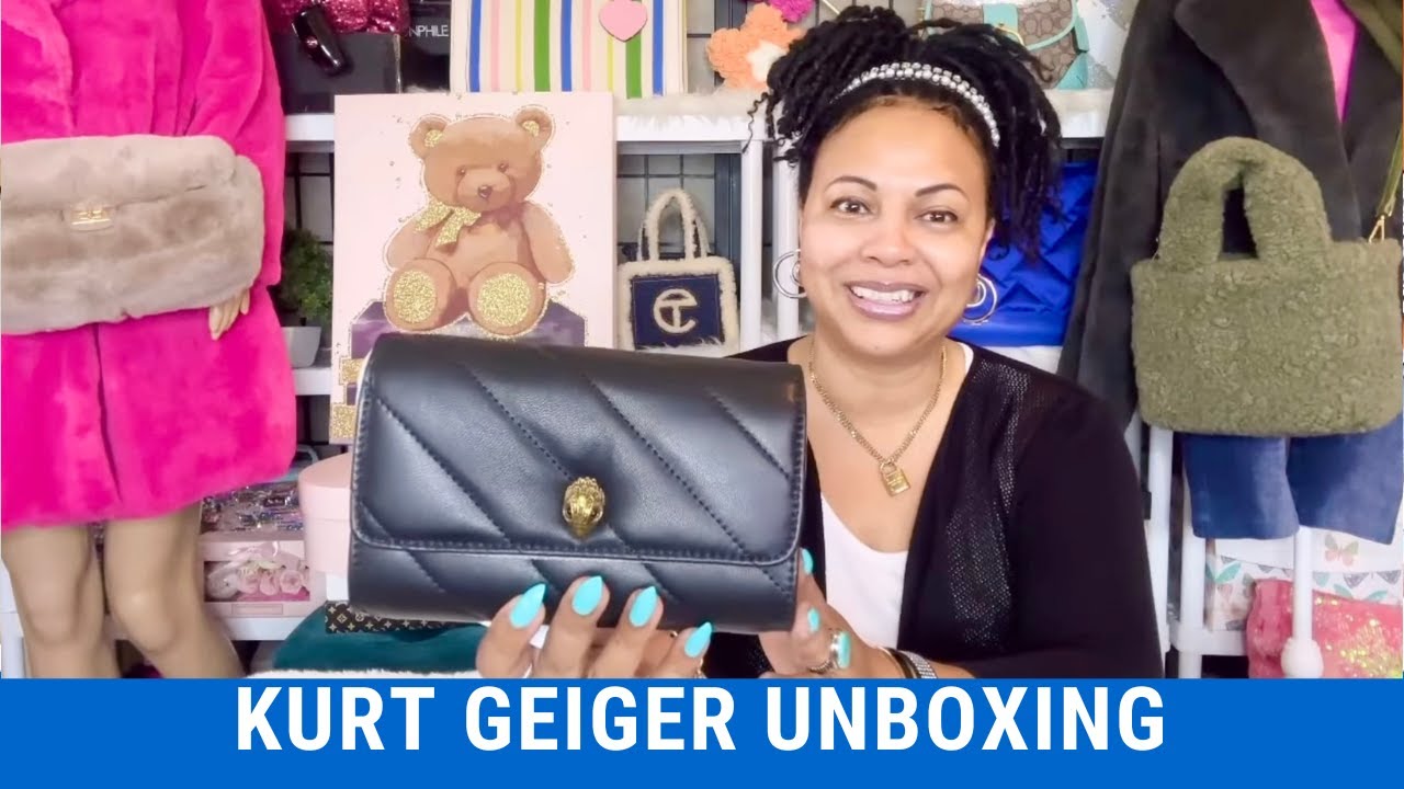 🖤 *IT's THe BlAcK FoR Me* UNBOXING REVEAL KURT GEIGER LONDON SOHO WALLET ON A CHAIN BAG #kurtgeiger