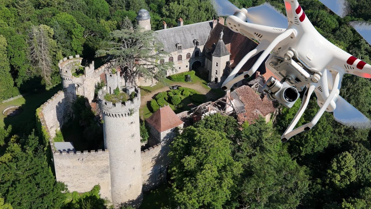 🎬 1:00:00 4k drone illustration Veauce château, 2024. CC-BY / free right / libre de droits !