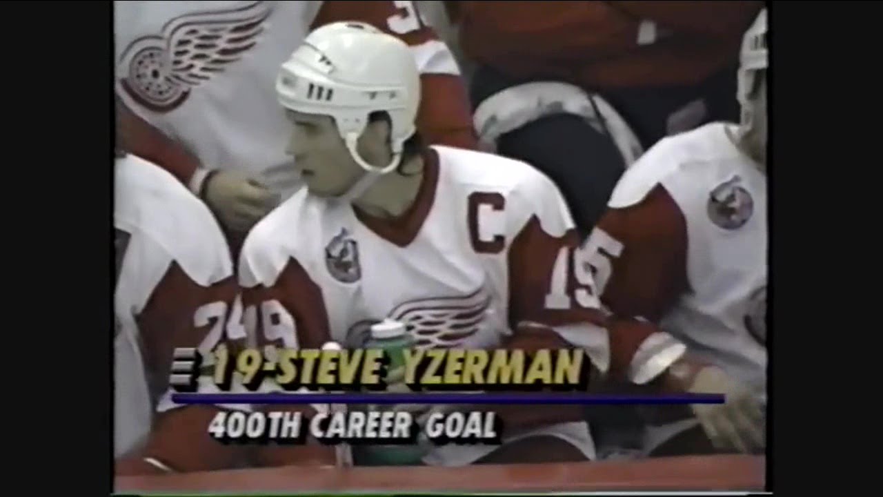 92/93 RS: Pit @ Det Highlights - 11/13/92 (Yzerman 400th Goal/Carson Hat Trick)