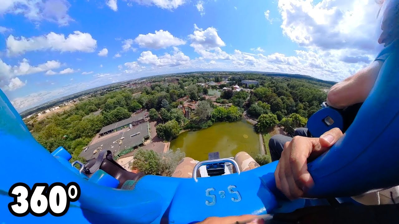 Space Shoot (Walygator Grand-Est) - VR ONRIDE - 360° shot 'n drop free fall tower POV