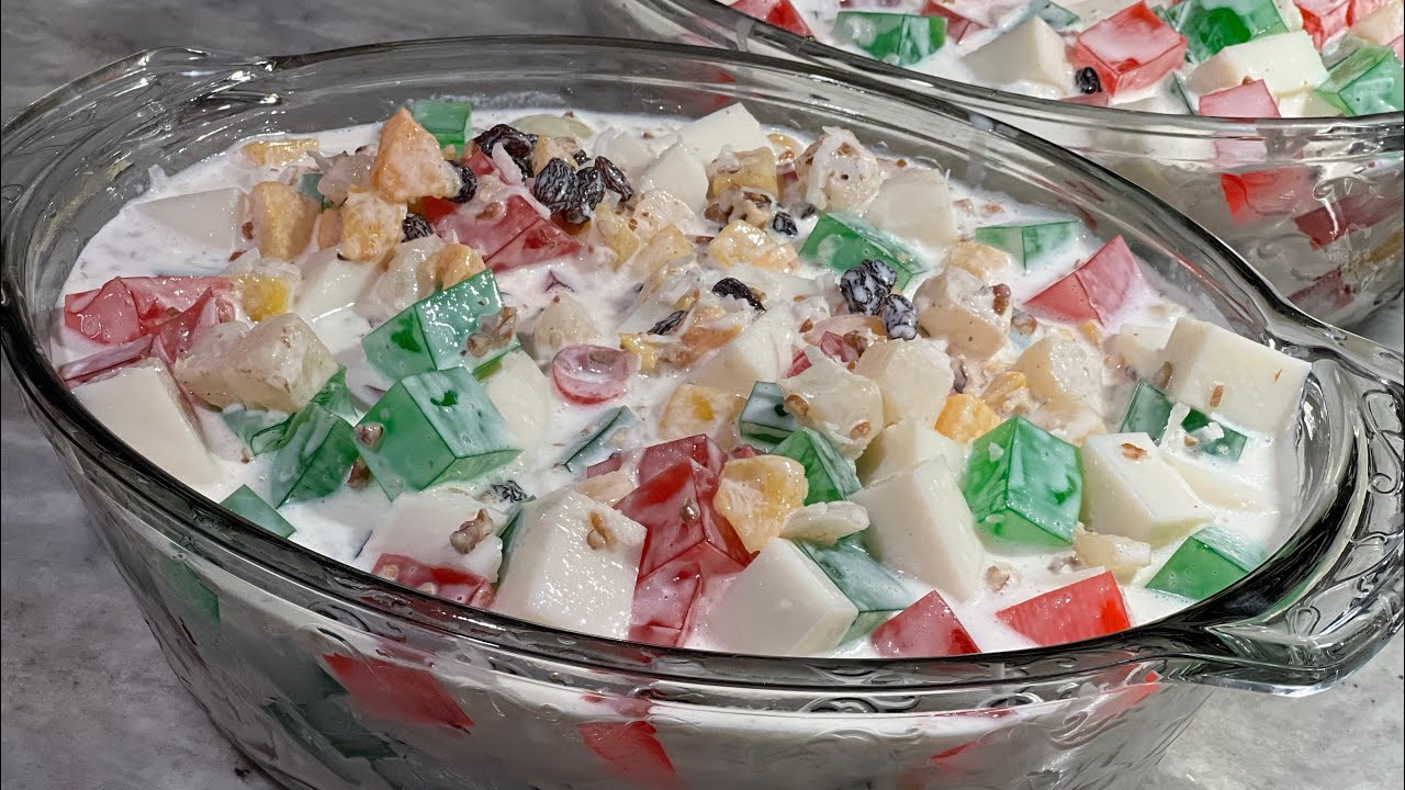 ENSALADA DULCE DE GELATINA MUY RENDIDORA-Pasteles La MoreliAna