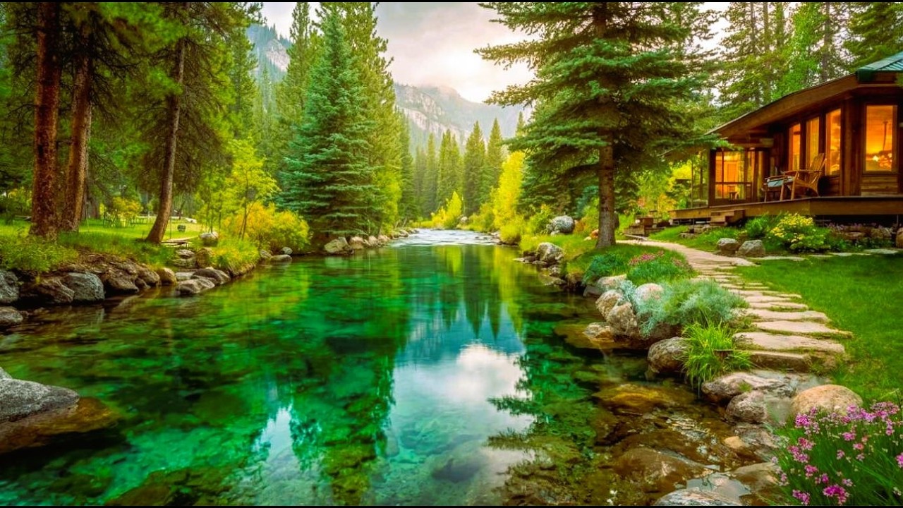 Relaxing Music Therapy to Calm the Mind 🌿 Forest Piano, Birds & Flowing River for Deep Relaxation