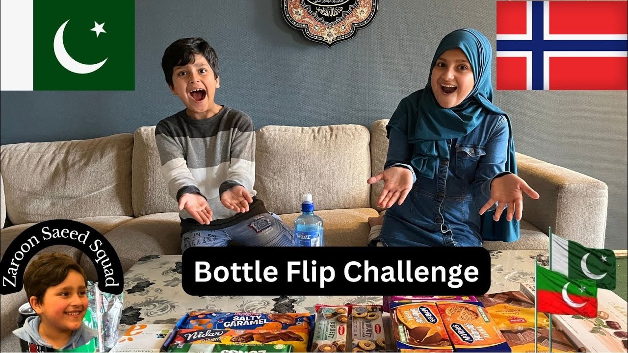 Bottle Flip Challenge: The Funniest Fails and Epic Wins | Dua and Zaroon bottle flip challenge