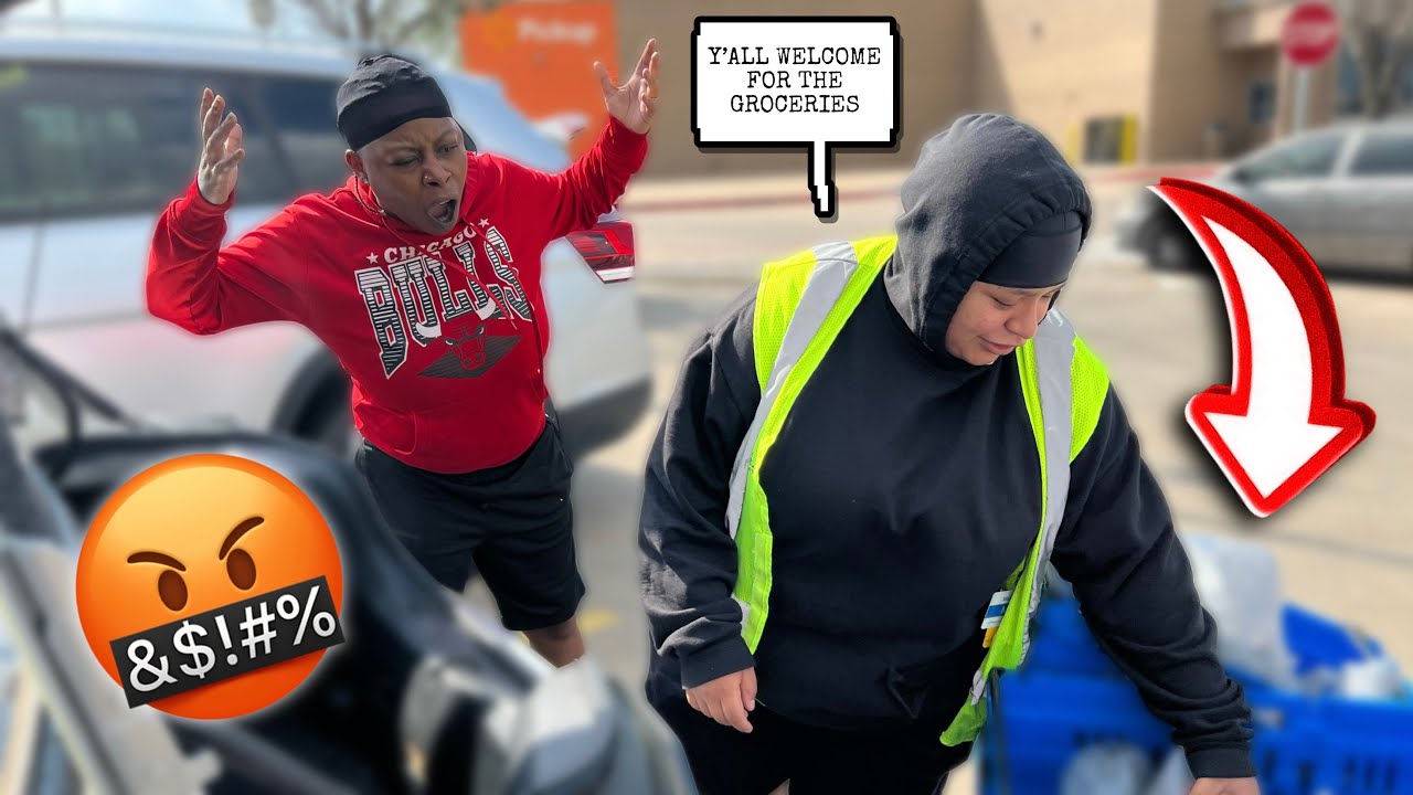 PICKING UP GROCERIES THAT ANOTHER WOMAN BROUGHT FOR US PRANK ON MY WIFE *BAD IDEA*