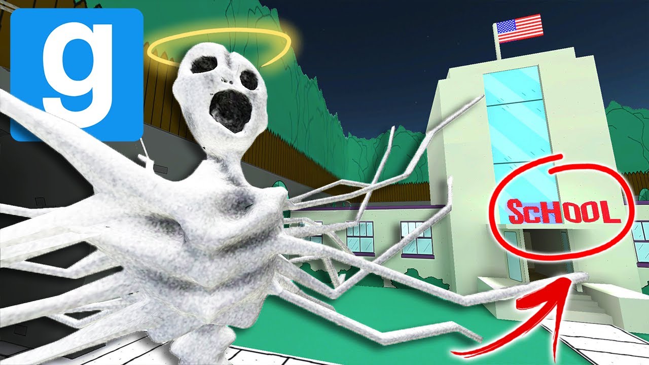HIDING FROM THE ANGEL IN SCHOOL! (Garry's Mod Sandbox) - Trevor Henderson Nextbot | JustJoeKing