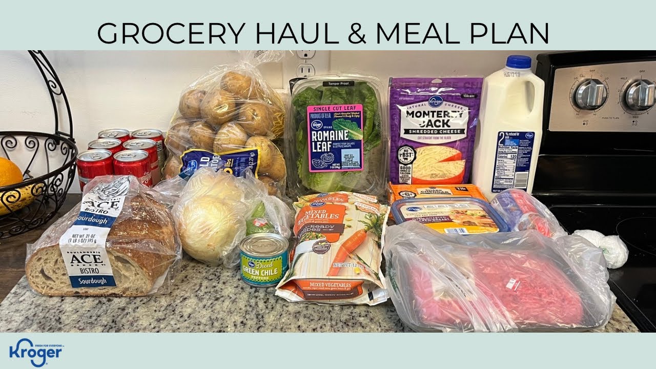 GROCERY HAUL & MEAL PLAN | BUDGET FRIENDLY  | KROGER | DINNER MENU IDEAS | FAMILY OF TWO