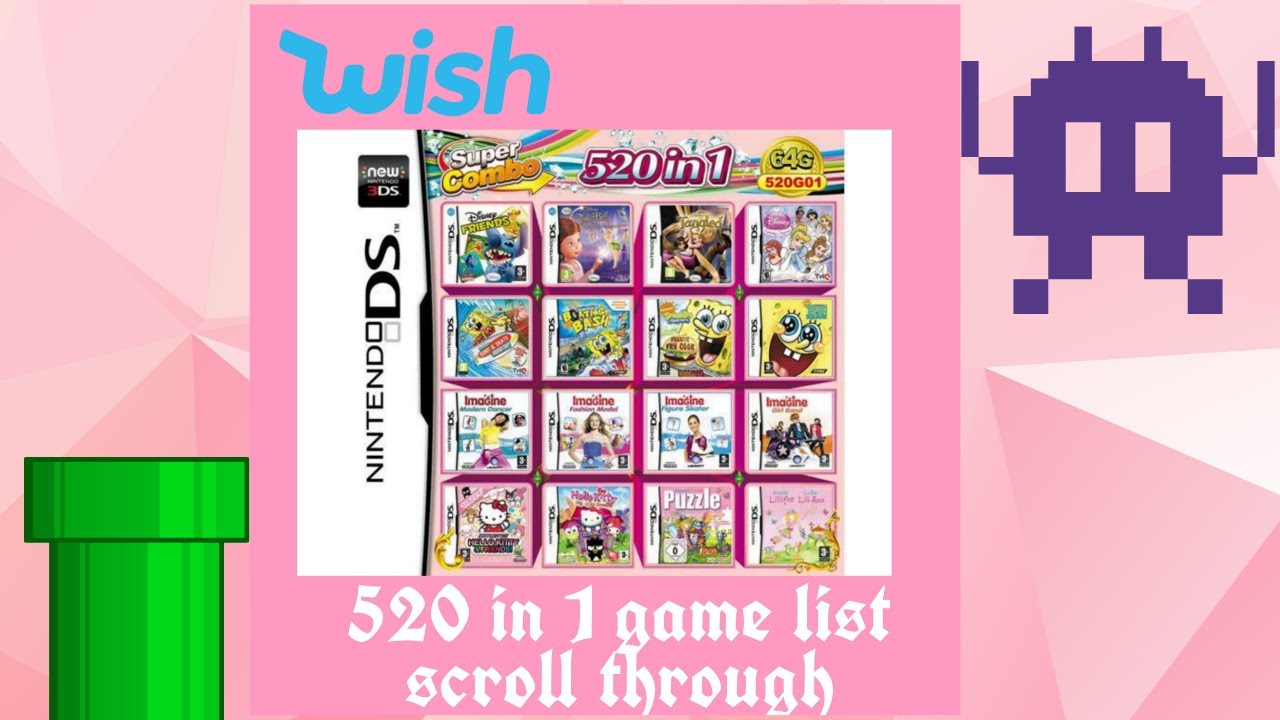 WISH 520 in 1 for DS game list