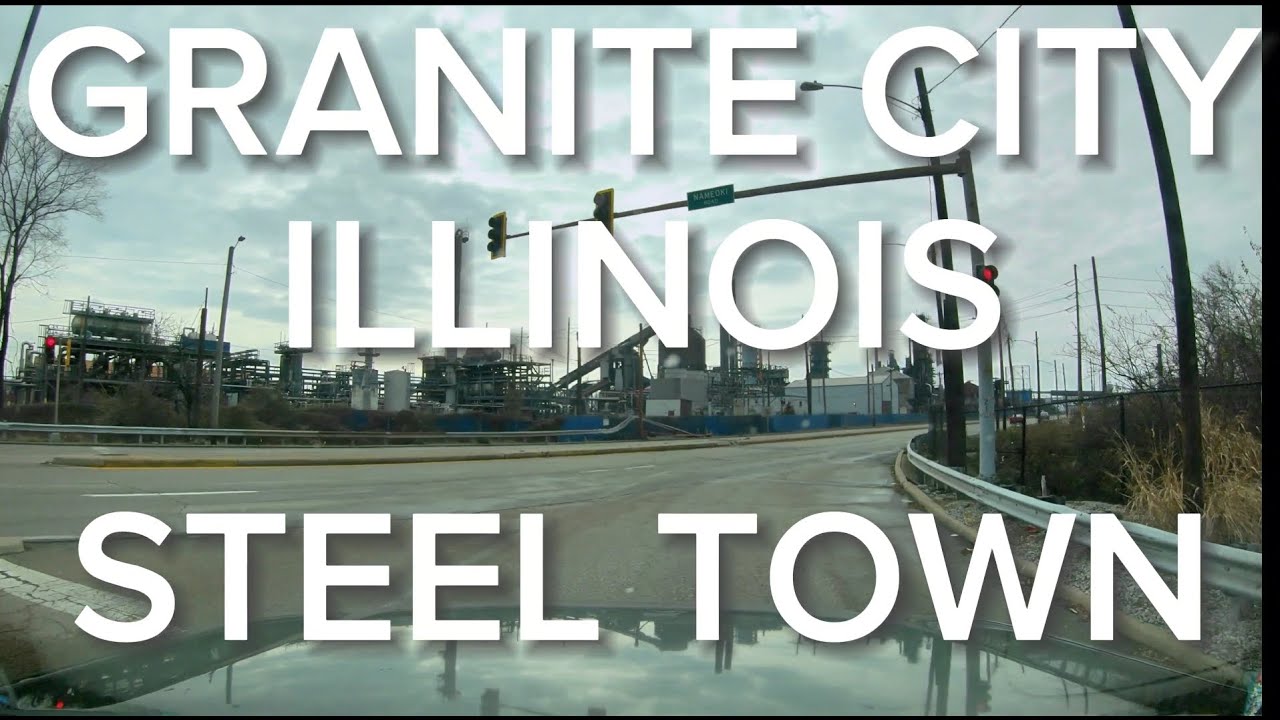 Drive through a steel mill in Granite City, Illinois