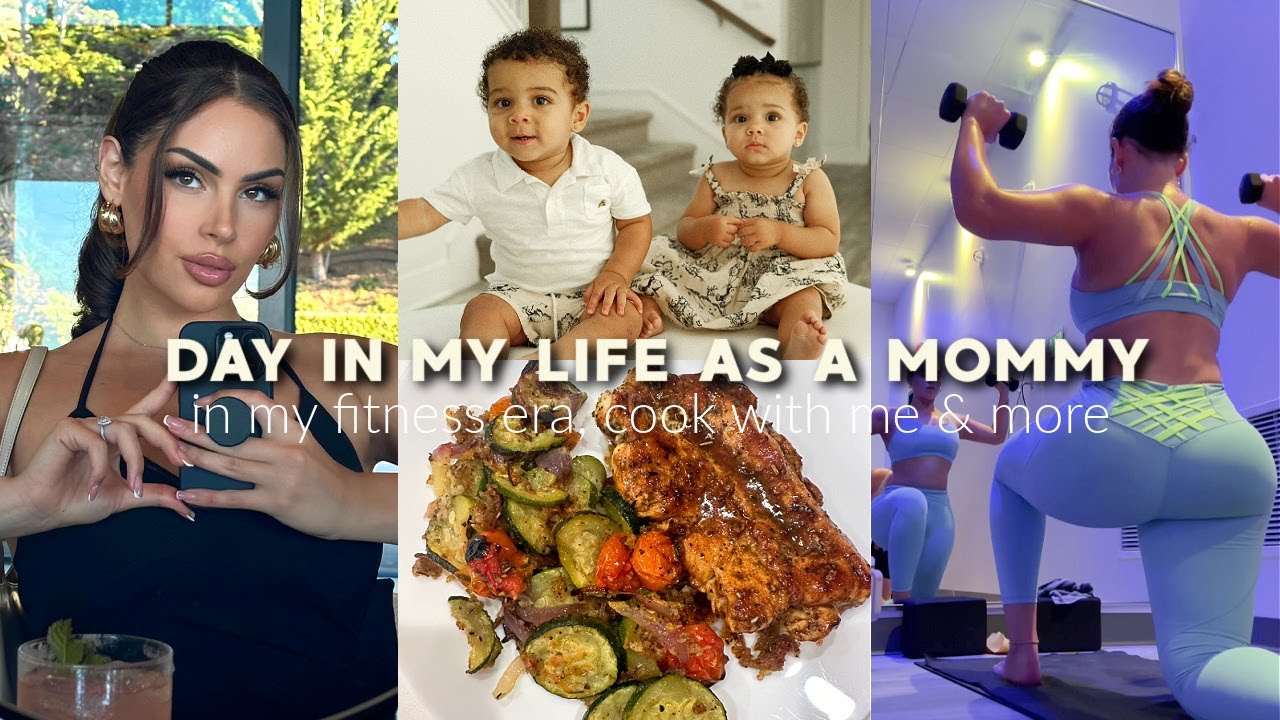 Day In My Life as a 24 Year Old Mommy of 3♡ In My Fitness Era, Cook With Me, Skincare Update & more!
