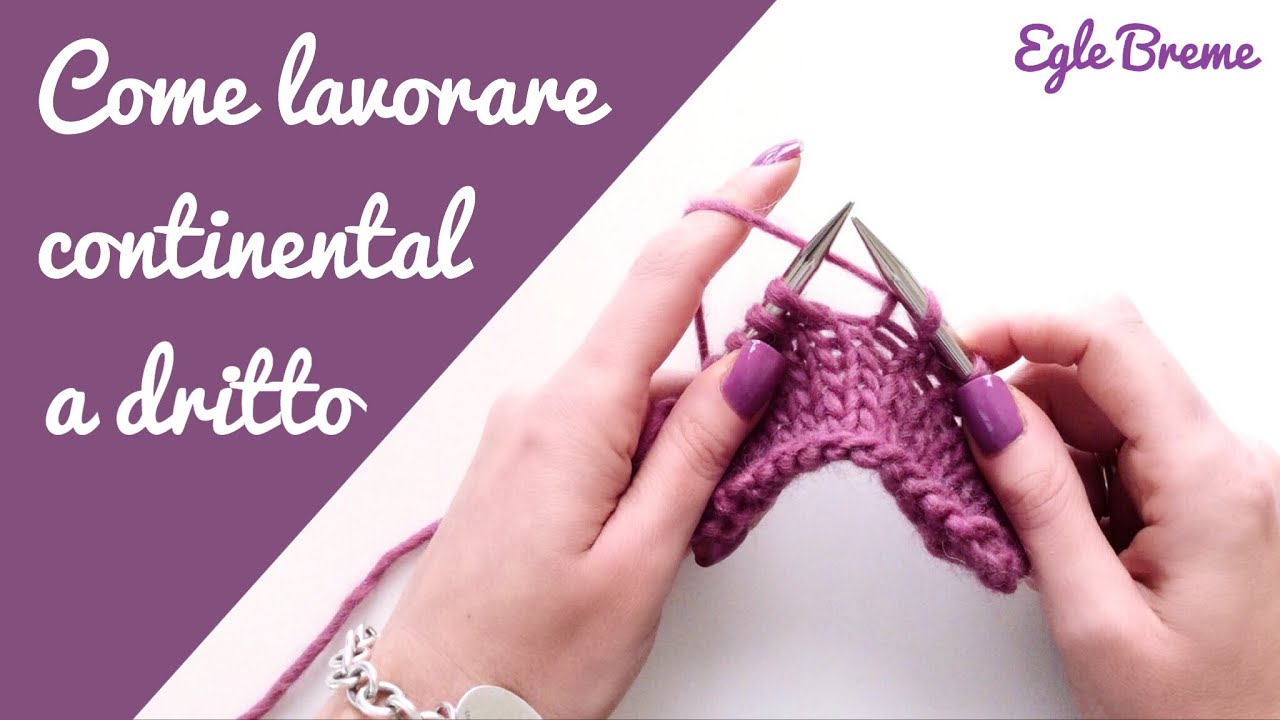 Come lavorare a maglia continental a dritto - continental knit