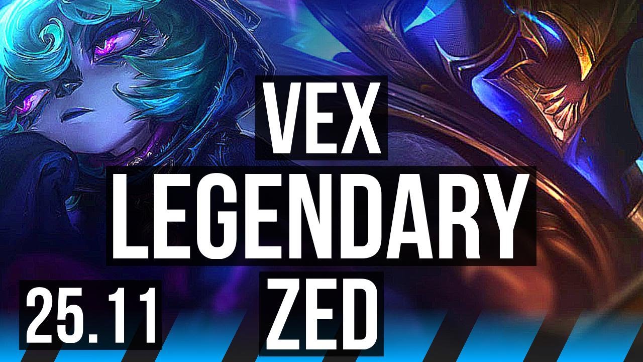 VEX vs ZED (MID) | 14/1/2, Legendary | EUW Diamond | 25.11