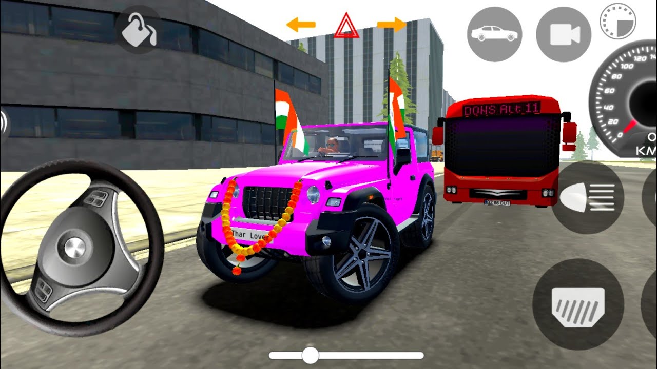 Modified Mahindra Thar 😡| Hot Pink🩷Thar Indian Cars Games |(Gadi Wala Game)Car Game Android Gameplay