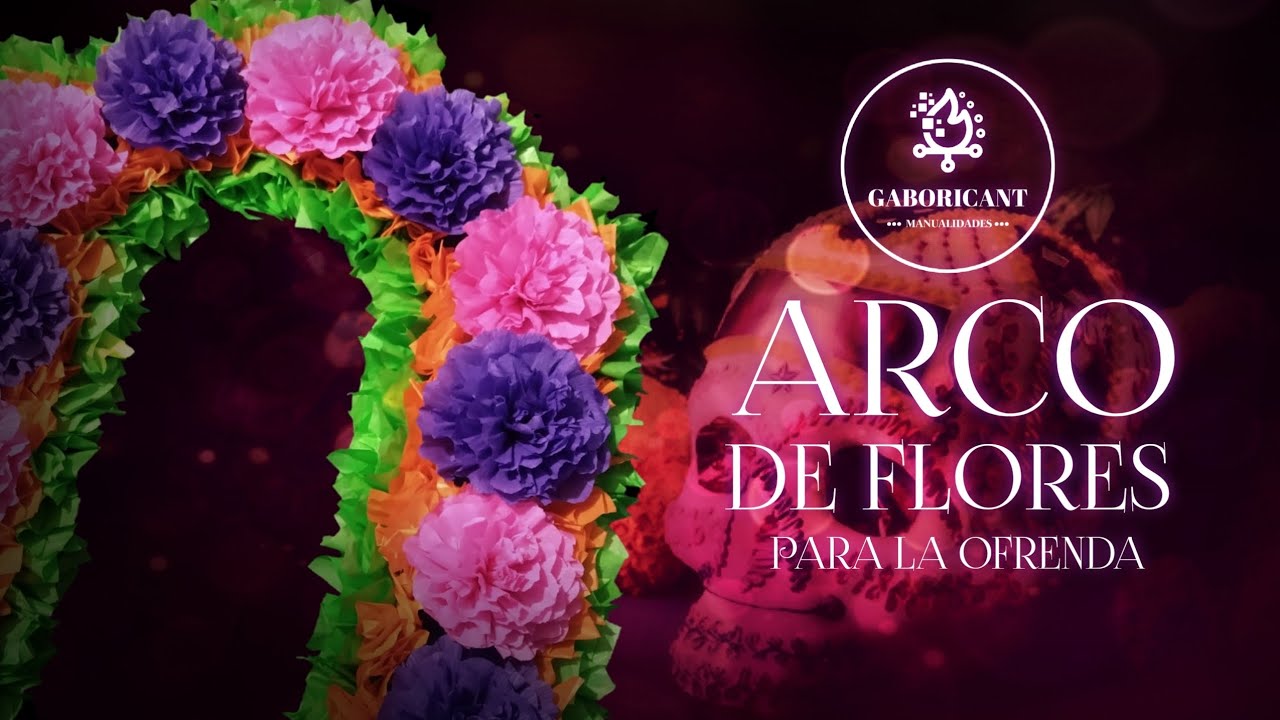 ARCO DE FLORES PARA LA OFRENDA /manualidades para día de muertos y halloween