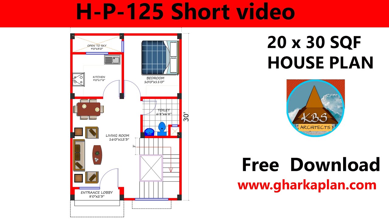 20 x 30 house plan duplex north facing| Download at www.gharkaplan.com