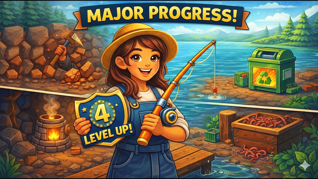 A Slow Day of Mining & Fishing Progress | Stardew Valley Cozy Gameplay