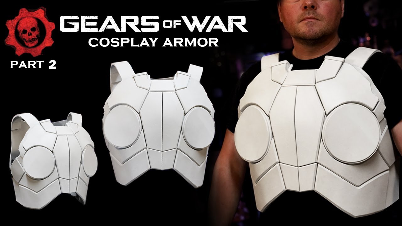 How to Make Gears of War Cosplay Armor - Free Foam Templates - Marcus Fenix Chest - Part 2