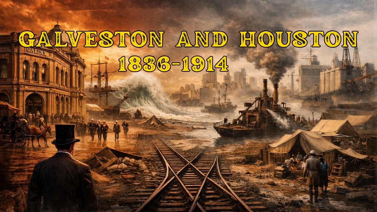 Galveston and Houston 1836  1914 (AI Reconstruction)