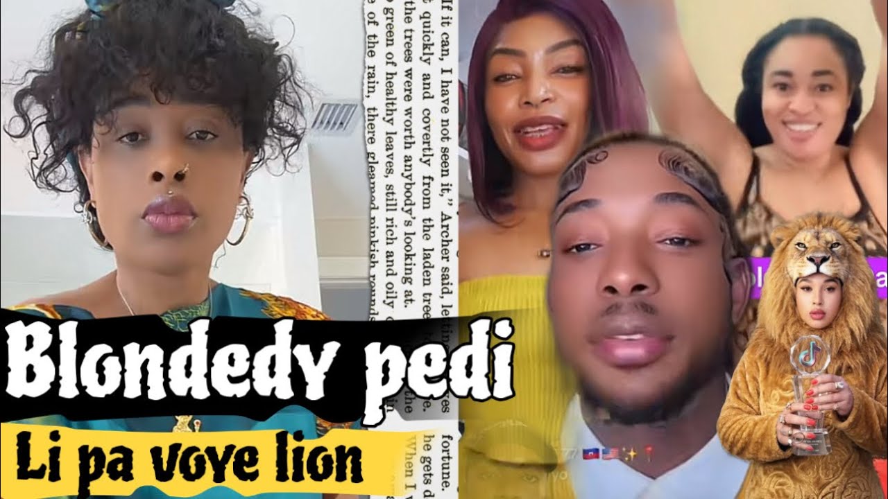 Blondedy pa gen chans😱 yo Mandel voye lion 🦁 