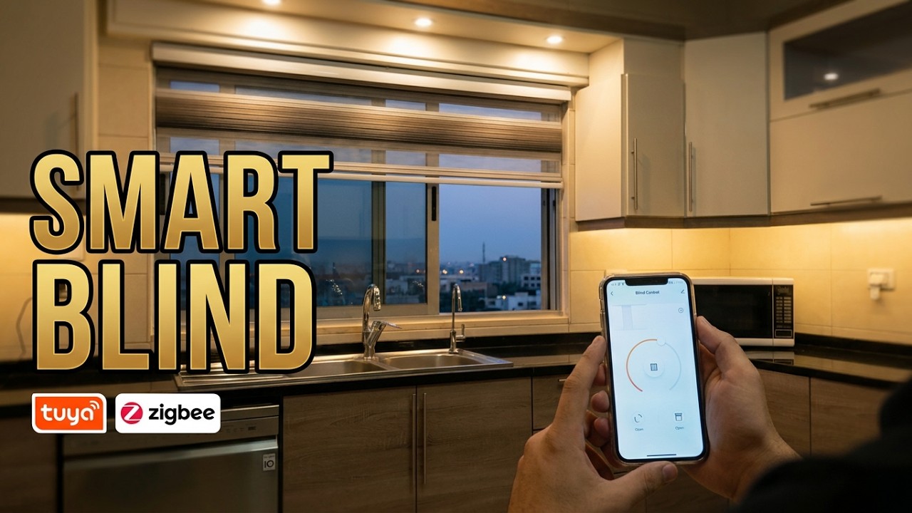 تحويل ستائر الرول الى سمارت باسهل طريقة - tuya zemismart shade blinds motor