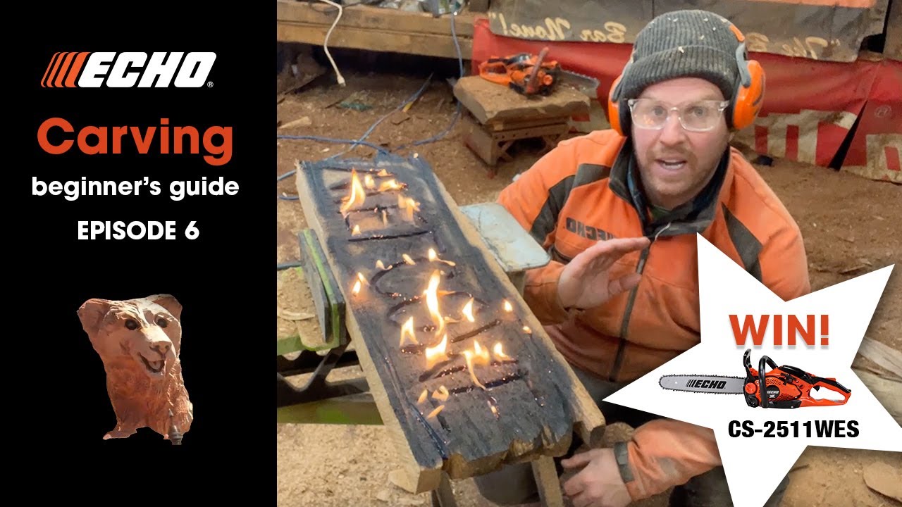 Ryan Cook teaches the basics of chainsaw carving episode 6 - Finishing up.