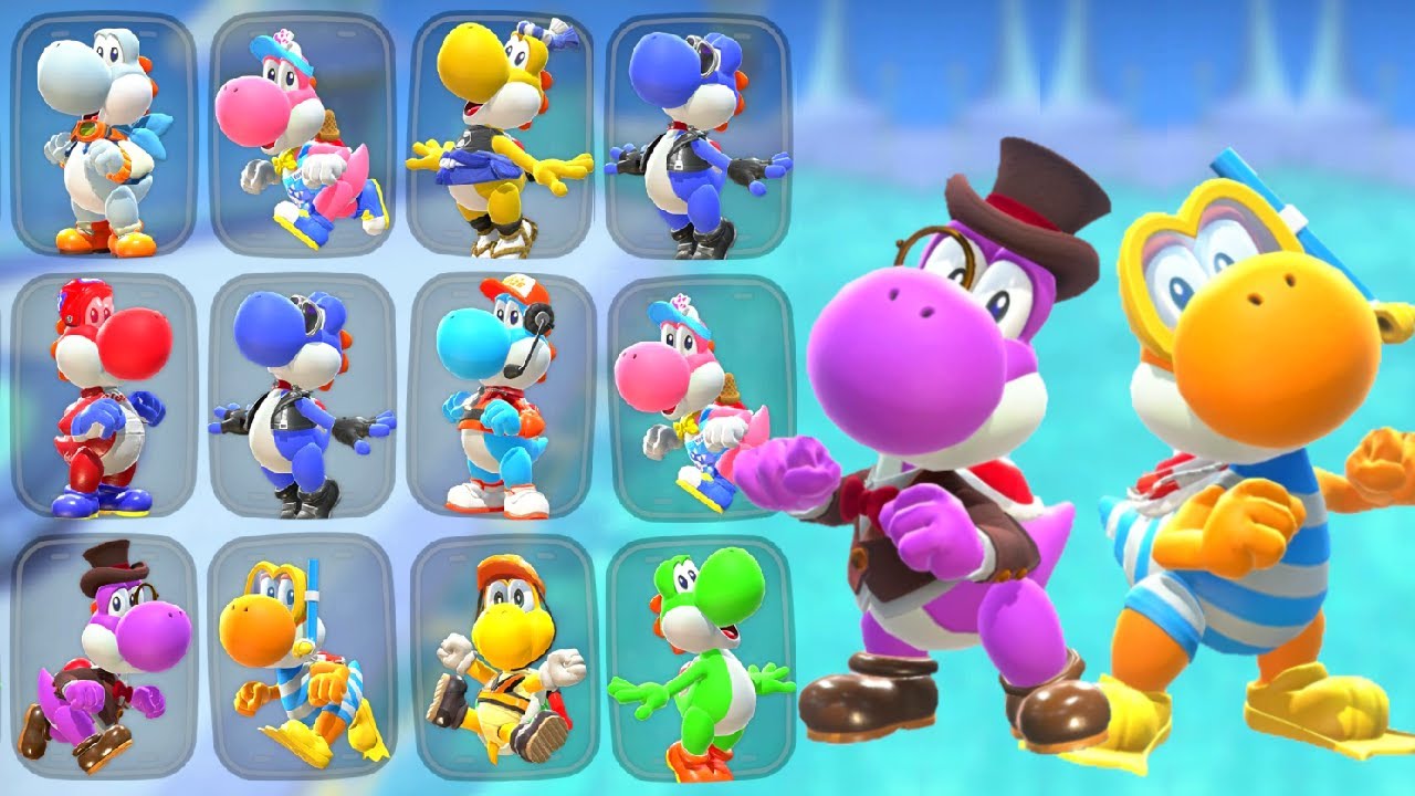 Mario Kart World - All Yoshi Characters