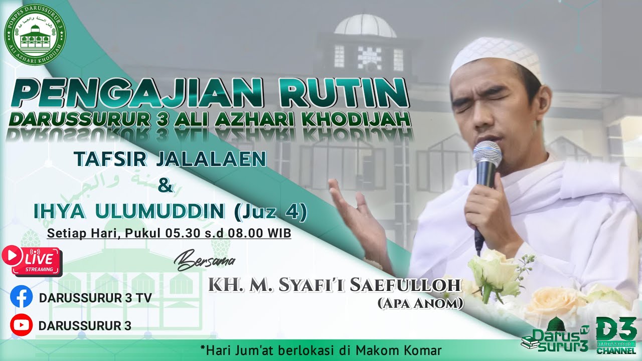 LIVE - KITAB TAFSIR JALALAEN & IHYA ULUMUDDIN, JUZ 4