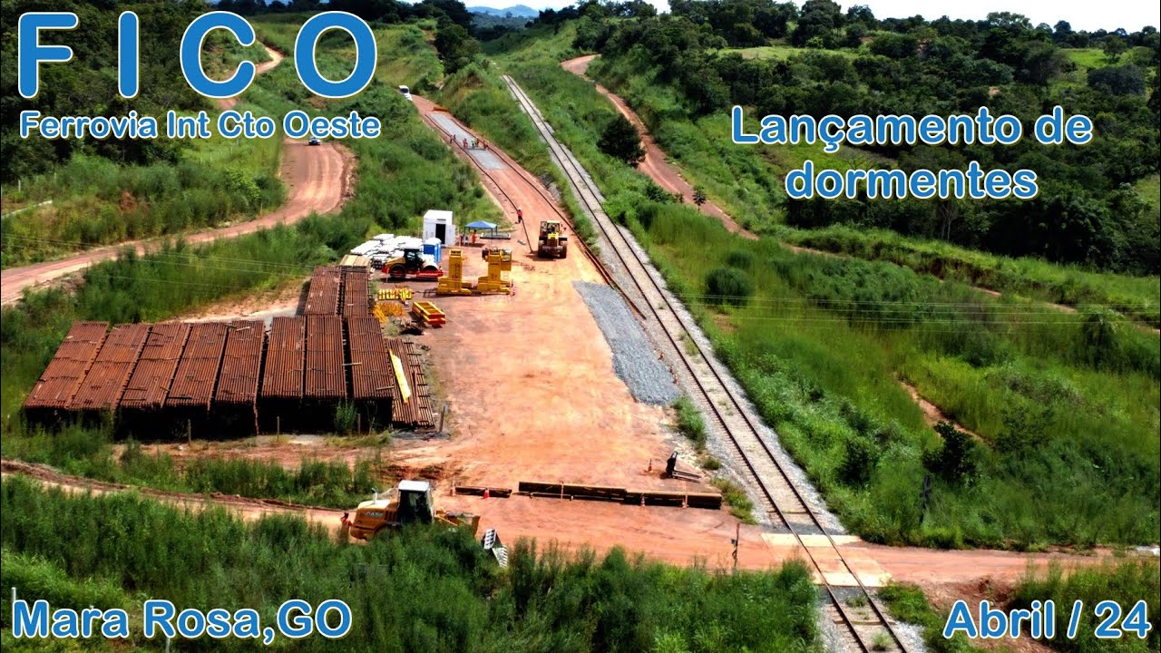FICO INÍCIO DAS OBRAS DE SUPERESTRUTURA FERROVIÁRIA  DORMENTES E TRILHOS- Obras Parte 13 - 4k