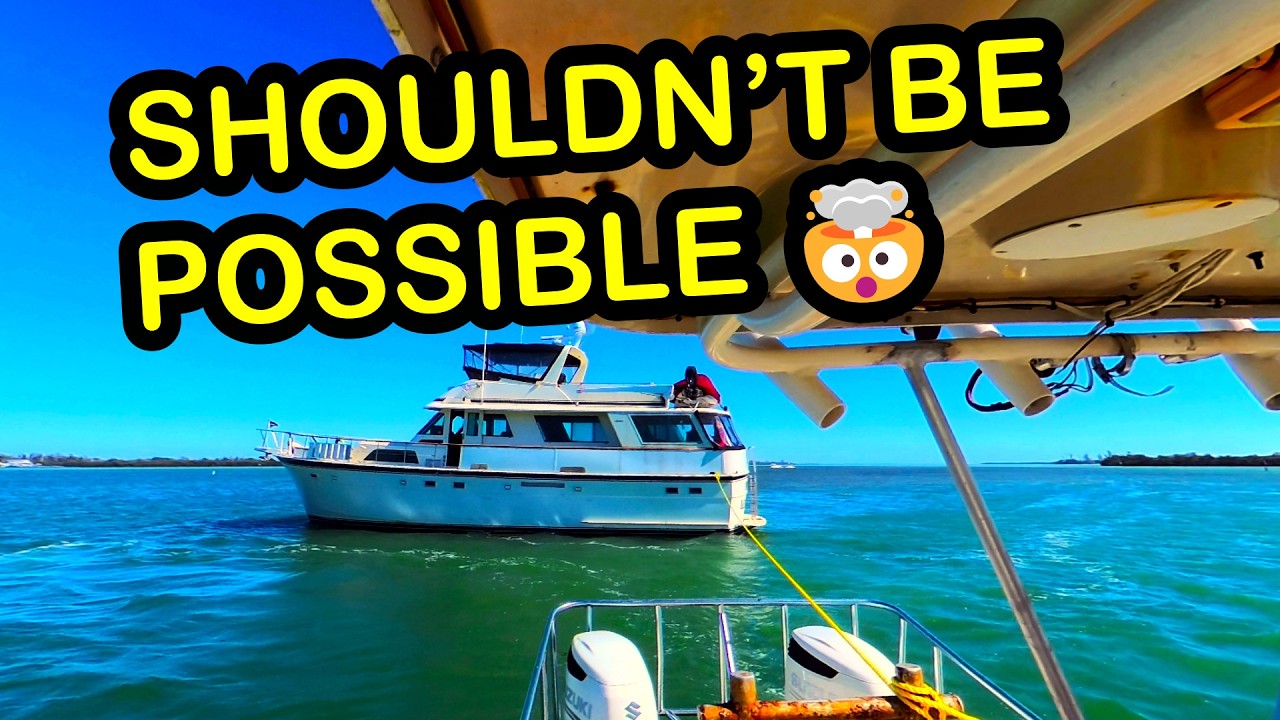 Rescued A 58ft Hatteras from Where a Yacht Has No Business Being!!! | Grounding 58ft Hatteras