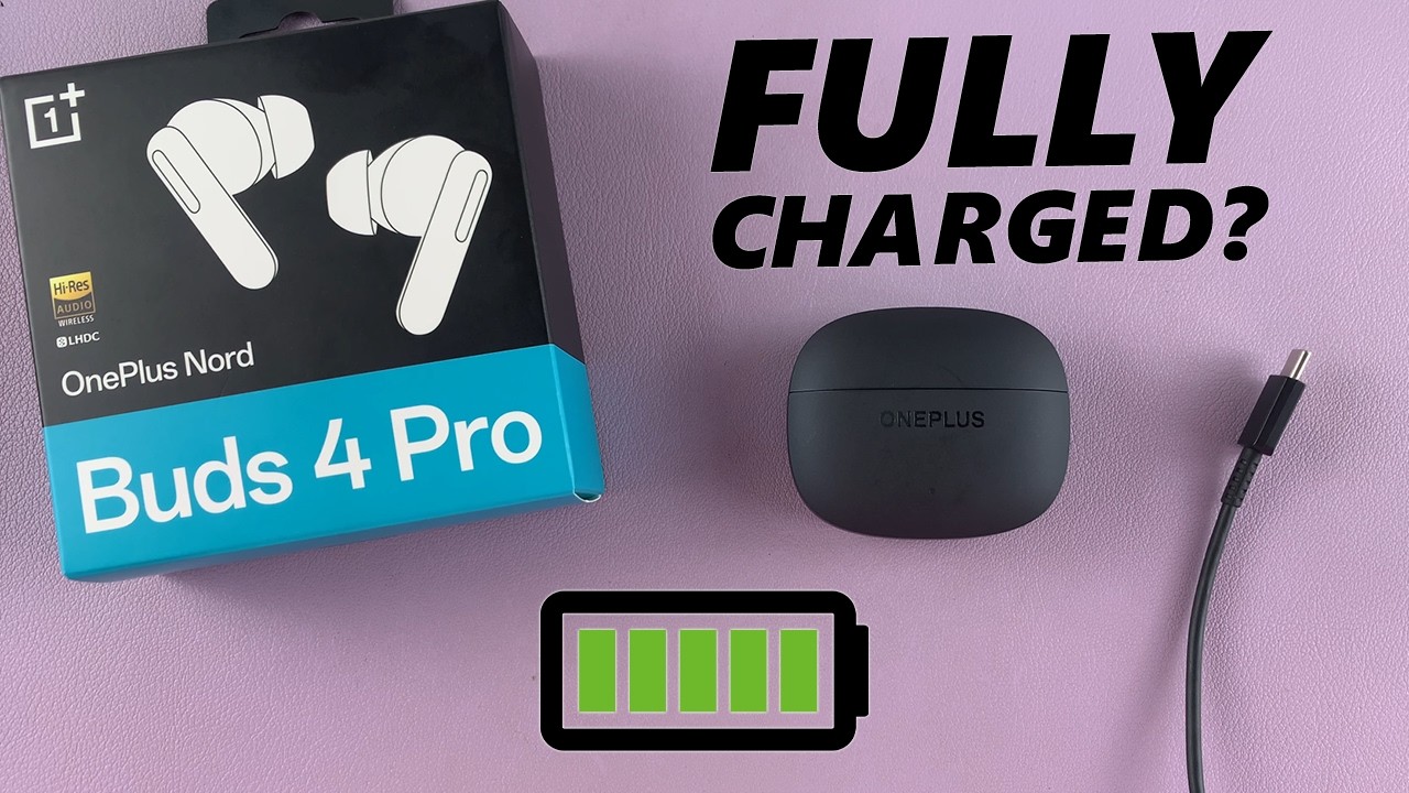 Как проверить, полностью ли заряжены наушники OnePlus Nord Buds 4 Pro