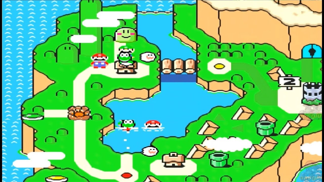 Super Mario World HD REMAKE 100% WORLD 2: Donut Plains Part 1 (Enhanced Graphics)