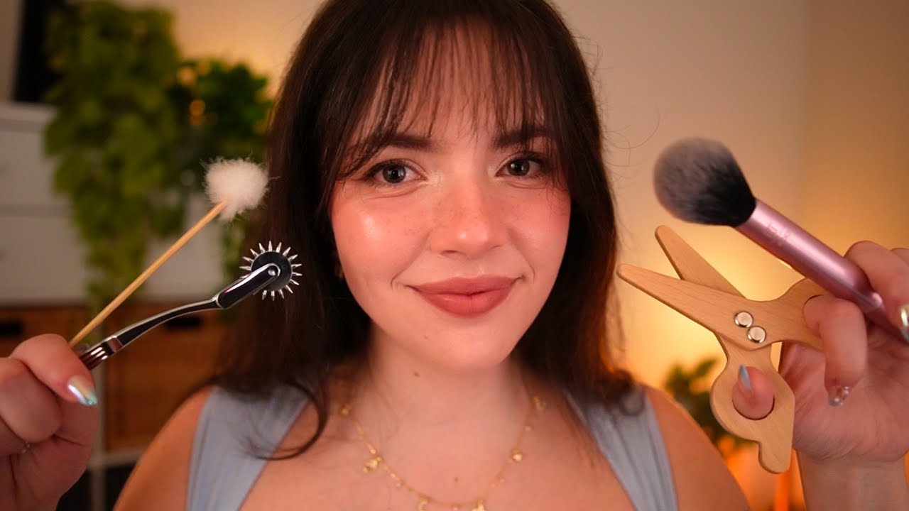 ASMR Taking Care of You Before Bed 😴✨ (stress plucking, personal attention, wooden makeup)